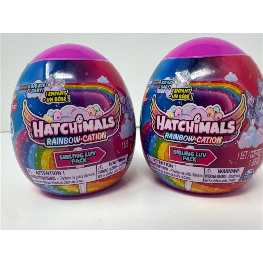 Hatchimals RAINBOW-CATION Sibling Luv Pack Pink Egg New Sealed Pack Of 2